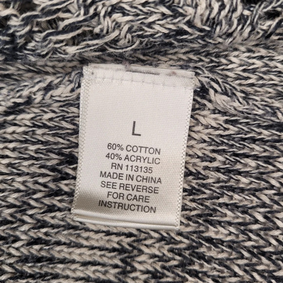 Leo and Nicole Open Knit Long Line Cardigan sz L - Picture 6 of 8